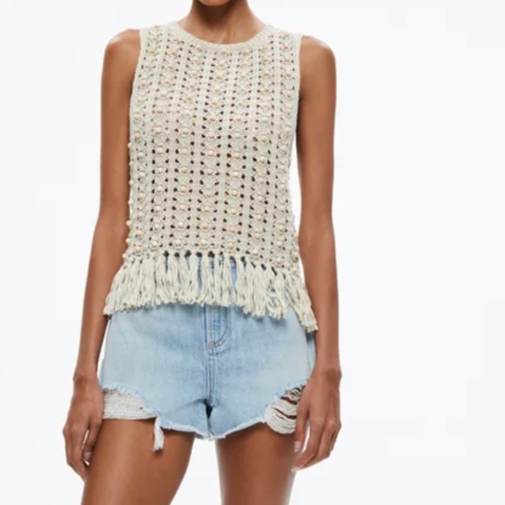 Alice and Olivia Reva top with wooden beads - Picture 2 of 11